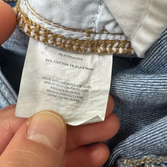 I Love Ugly Smart Zespy Pant Regular Rise Fixed Waist Tapered Slim Denim Jeans - Picture 14 of 16